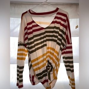 Fantastic fawn green, yellow and red, top with cutout